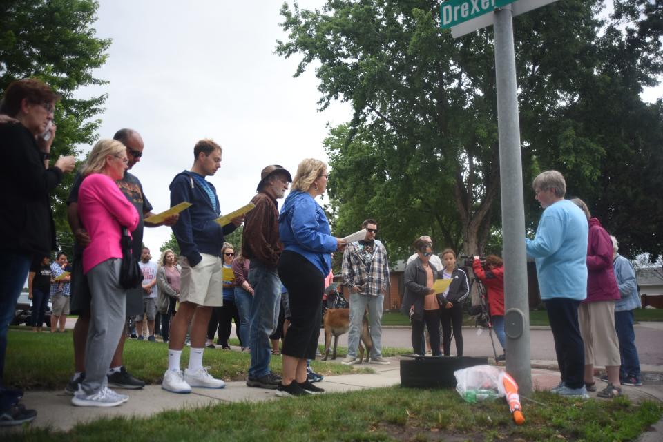 The South Dakota chapter of Pax Christi sponsored the community prayer vigil that took place Monday, June 17th, 2024 on the corner of West 58th Street and South Drexel Drive.