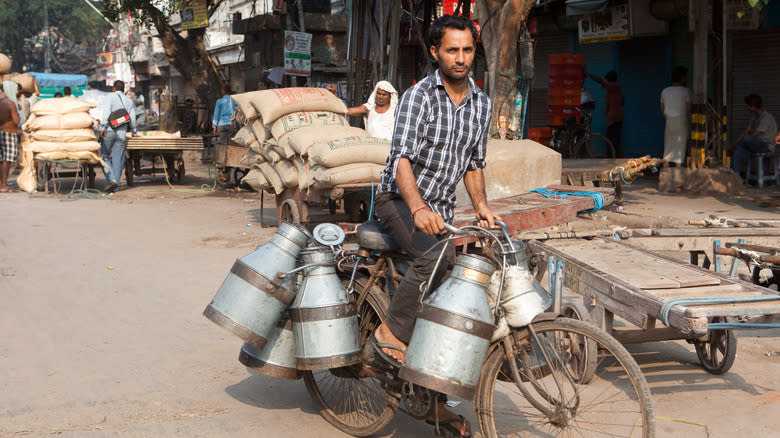 Indian milk delivery