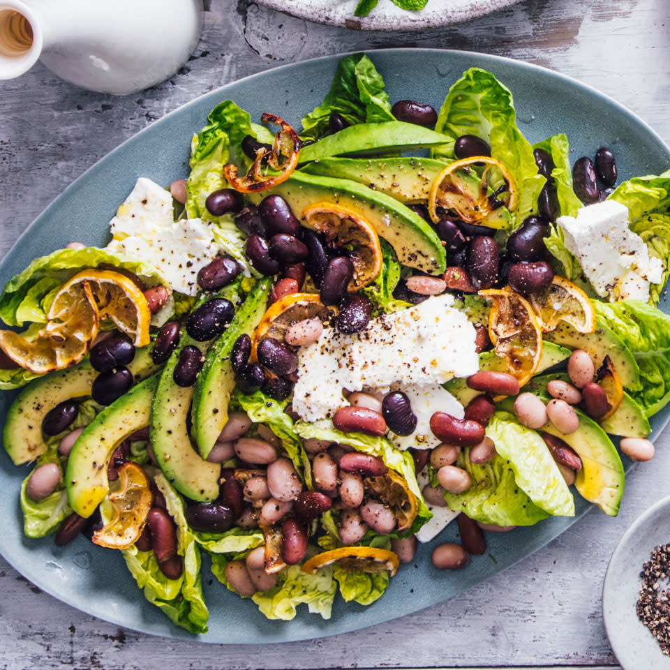 Bean Salad with Charred Lemons