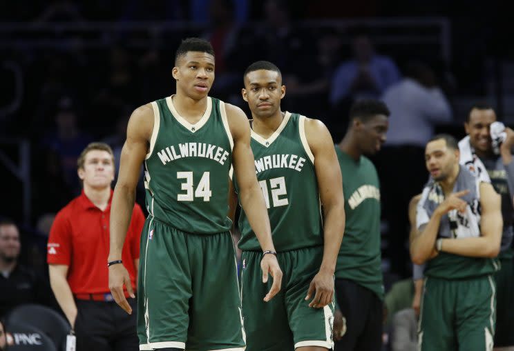 The Bucks have a promising foundation in Giannis Antetokounmpo (L) and Jabari Parker. (Getty Images) 