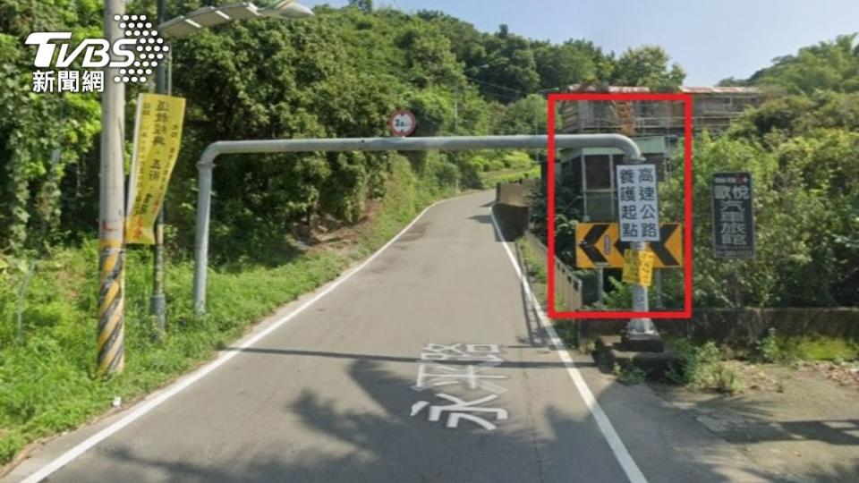 高速公路養護起點禁止機車進入。（圖／警方提供）