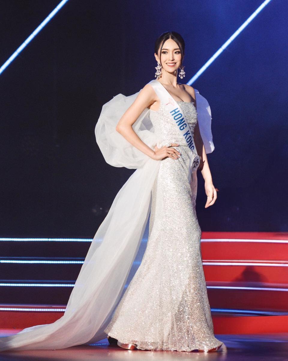 國際小姐香港代表梁庭欣奪得第8名 創近年最佳成績