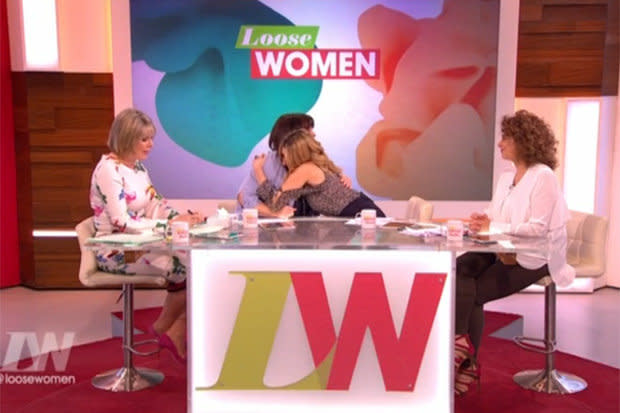 Coleen was comforted by her fellow Loose Women hosts.