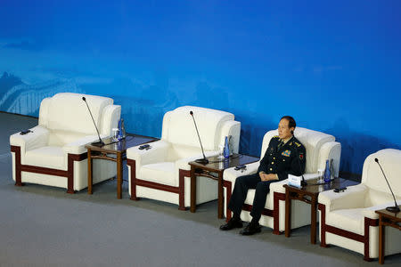 Chinese Defence Minister Wei Fenghe attends the Xiangshan Forum in Beijing, China October 25, 2018. REUTERS/Thomas Peter