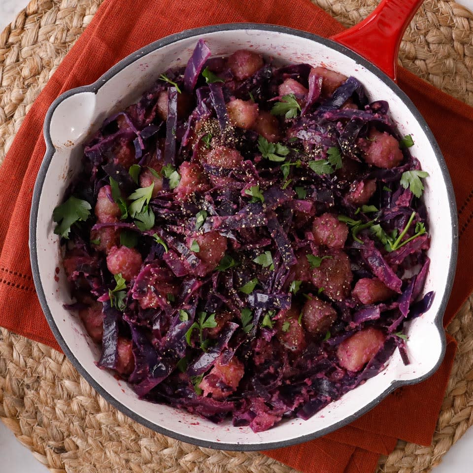 Red Cabbage-Apple Cauliflower Gnocchi