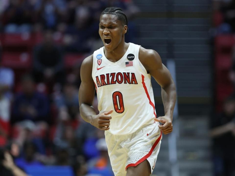 Montreal's Bennedict Mathurin of the University of Arizona Wildcats. seen here on March 18, was drafted sixth overall to the Indiana Pacers. (Sean M. Haffey/Getty Images - image credit)