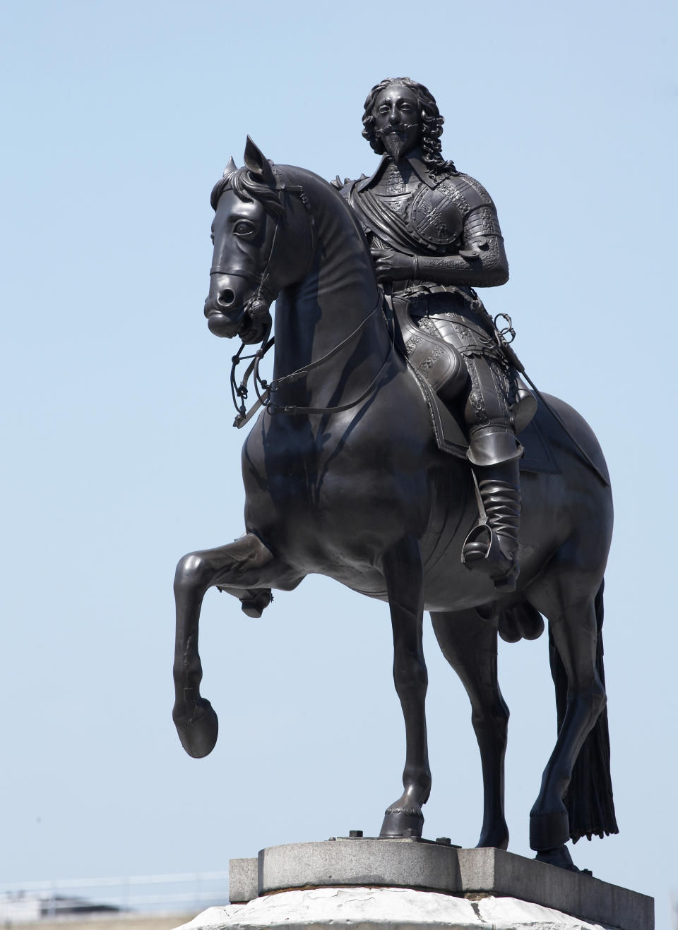 The Statues Of London,United Kingdom, Architect London, The Statues Of London Book | Charles I By Hubert Le Sueur (C.1580-1658) Material Bronze Unveiled 1633 Location Junction Of Whitehall And Trafalgar Square, Wc2. (Photo by View Pictures/Universal Images Group via Getty Images)