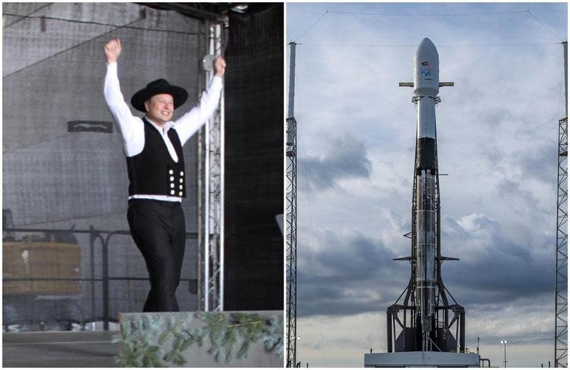 特斯拉執行長馬斯克正式成為新世界首富，除了特斯拉，他也積極推動Space X太空計畫。（翻攝自SpaceX、Elon Musk推特）