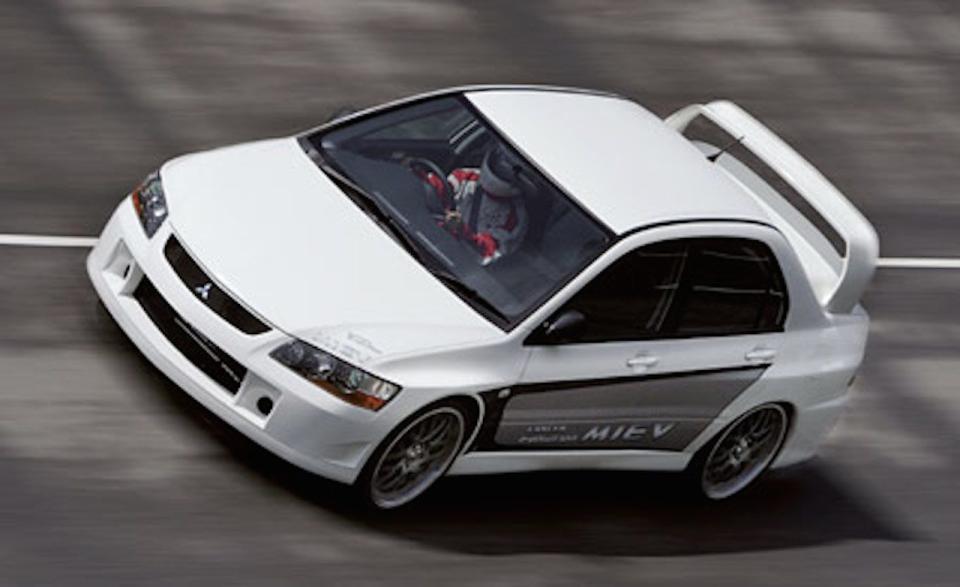 During auto shows in 2005, Mitsubishi showed the <a href="http://www.caranddriver.com/news/mitsubishi-lancer-evolution-miev-auto-shows" rel="nofollow noopener" target="_blank" data-ylk="slk:Lancer Evolution MIEV;elm:context_link;itc:0;sec:content-canvas" class="link ">Lancer Evolution MIEV</a> with four electric motors (one for each wheel) and a battery pack replacing the internal-combustion engine. So far, nothing has come of this, although the company has recently focused much of its attention on hybrids, plug-in hybrids, and electric vehicles, which suggests that if the Evo were to return, it would be electrified in some way.