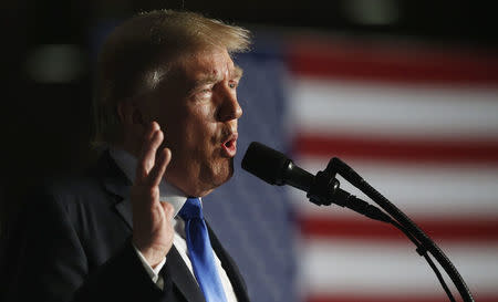 U.S. President Donald Trump announces his strategy for the war in Afghanistan during an address to the nation from Fort Myer, Virginia, U.S., August 21, 2017. REUTERS/Joshua Roberts