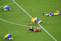 <p>As did the rest of Team Brazil, who fell to the ground following their win. </p>