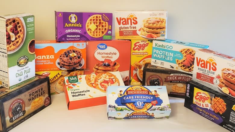 14 boxes frozen waffles