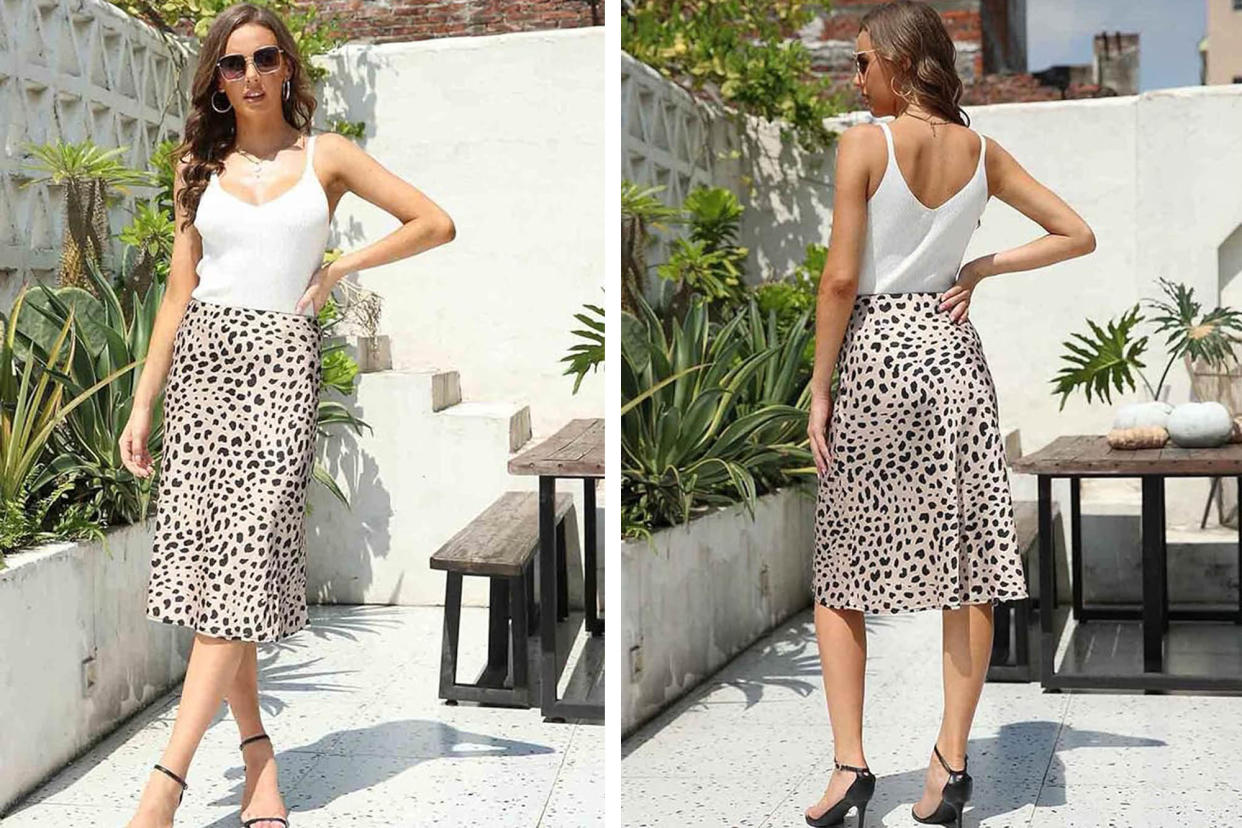 Shoppers Say This Flowy Leopard Print Midi Skirt Is ‘Versatile’ and ...