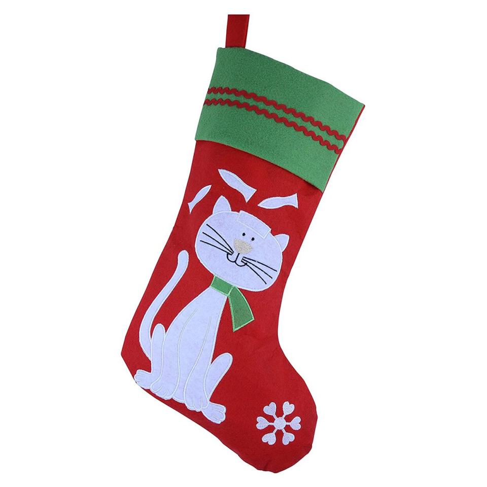 Product photo of a WEWILL Lovely Embroidered Pets Pattern Christmas Stocking