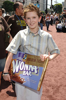 Freddie Highmore at the LA premiere of Warner Bros. Pictures' Charlie and the Chocolate Factory