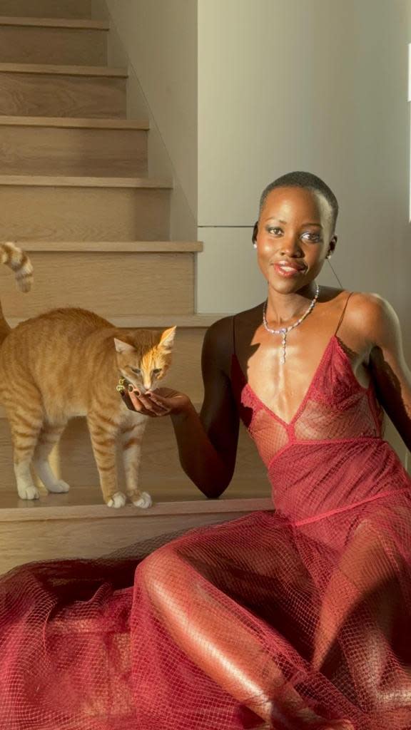 “Black Panther” star Lupita Nyong’o shows off her furry friend, Yoyo, Lupita Nyong'o/Instagram