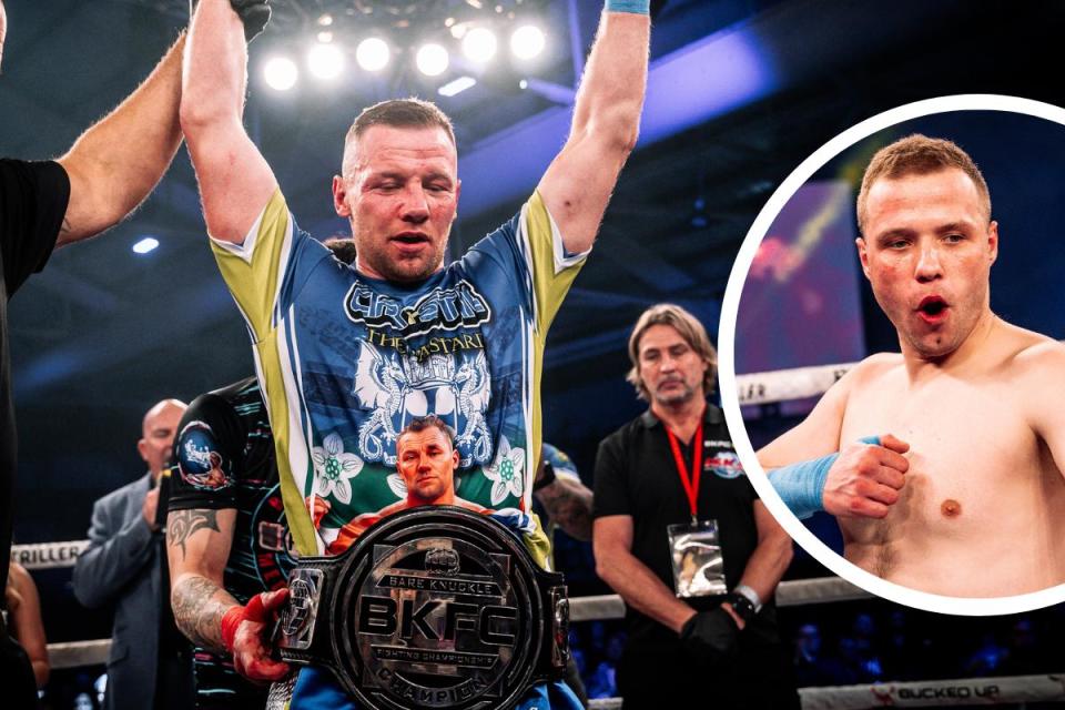 Danny Christie, main photo, and Bartek Kanabey, inset, will both fight in Newcastle in June <i>(Image: BKFC)</i>