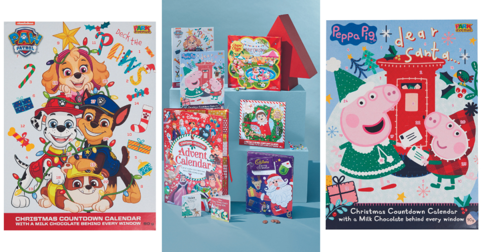 Kids character advent calendars available from Aldi