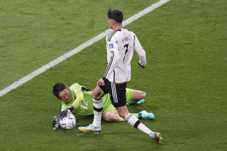 Kai Havertz, referencia ofensiva de Alemania, en acción durante la sorpresiva derrota (2-1) a manos de Japón en el estreno.