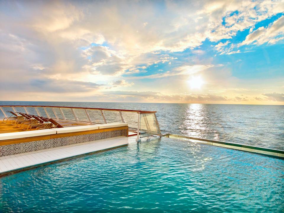 an infinity pool overlooking the ocean