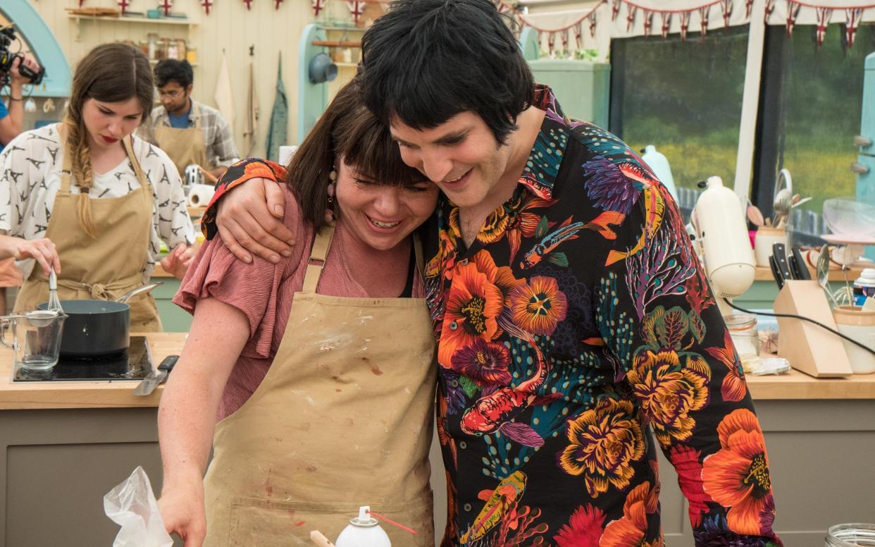 Noel Fielding comforts a tearful Briony - mark bourdillon (Channel 4 images must not be altered or manipulated in any way) Channel 4 Picture Publicity, Horseferry Road