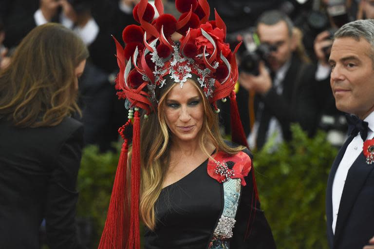 Sarah Jessica Parker arrives for the Costume Institute Gala Benefit at The Metropolitan Museum of Art, in New York, on May 5, 2015