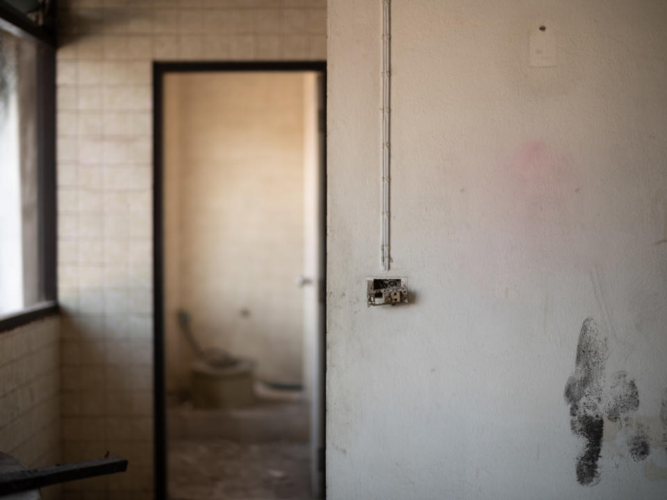 Broken toilet in an old building