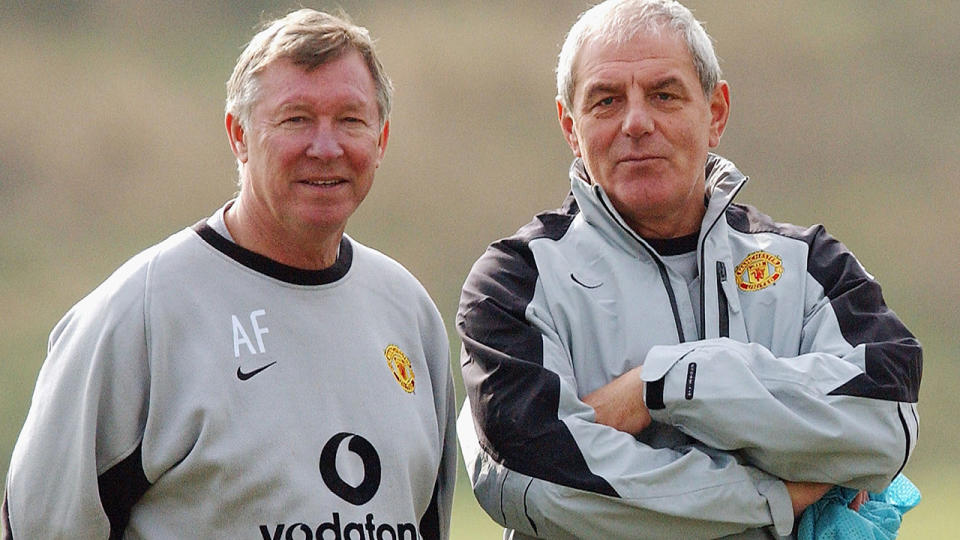 Sir Alex Ferguson and Walter Smith, pictured here at a Manchester United training session.