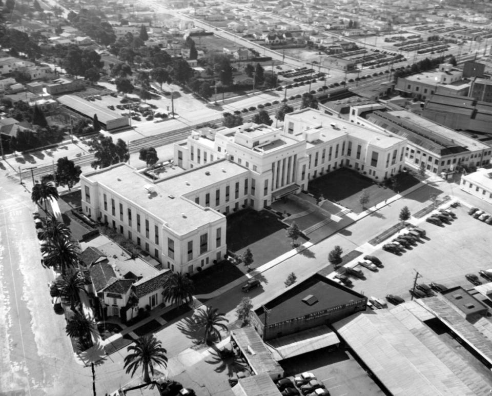 MGM Studios, the Irving Thalberg Administration Building, dedicated in 1938. 