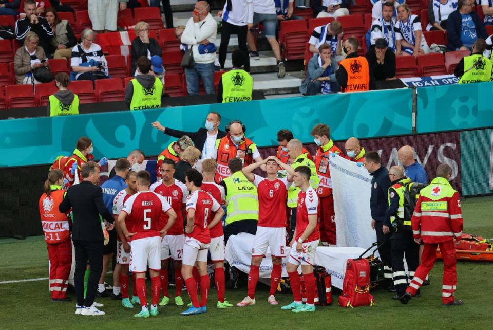 Christian Eriksen collapsed on the field during Euro 2020 (Getty Images)