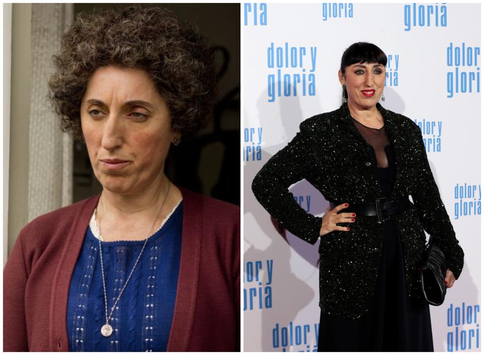 <p>Rossy de Palma ha sido una de las grandes musas de Pedro Almódovar y, aunque ha mantenido siempre la discreción con respecto a su vida privada, reconoció en varias entrevistas que sabe lo que es ser una mujer maltratada y atravesó épocas oscuras en las que incluso pensó en el suicidio. La actriz tiene dos hijos, Gabriel y Luna, aunque nunca ha desvelado la identidad del padre. En la imagen, en ‘Julieta’ (2006). (Foto: El Deseo / Kiko Huesca / EFE). </p>