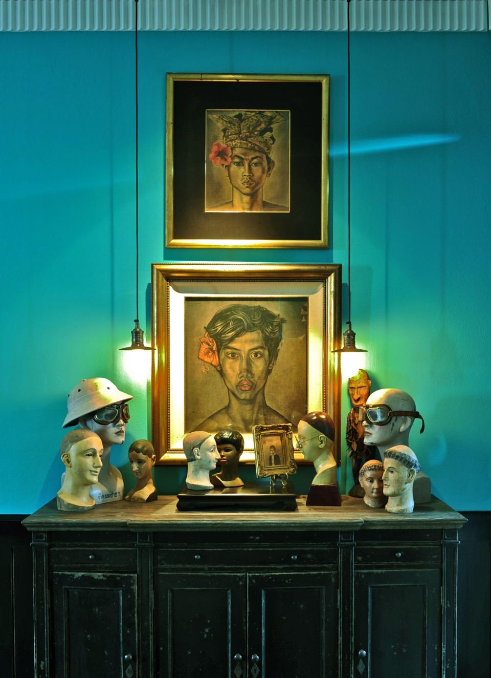 A lover of antiques, Bensley has filled his home with his finds from around the globe.