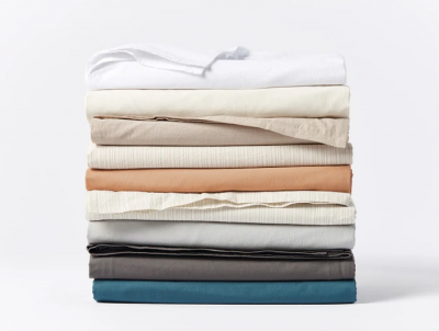 coyuchi crinkled percale queen sheets