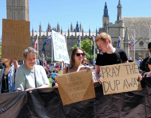   <span class="attribution"><a class="link " href="https://www.shutterstock.com/image-photo/londonukjune-10th-2017anti-dup-demonstration-takes-657062782?src=HyJvoK5sOhWfdGUUVZKFqg-1-1" rel="nofollow noopener" target="_blank" data-ylk="slk:Brian Minkoff/Shutterstock.com;elm:context_link;itc:0;sec:content-canvas">Brian Minkoff/Shutterstock.com</a></span>