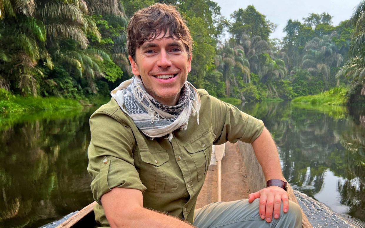 Simon Reeve in the Congo rainforest for the first episode of Wilderness with Simon Reeve