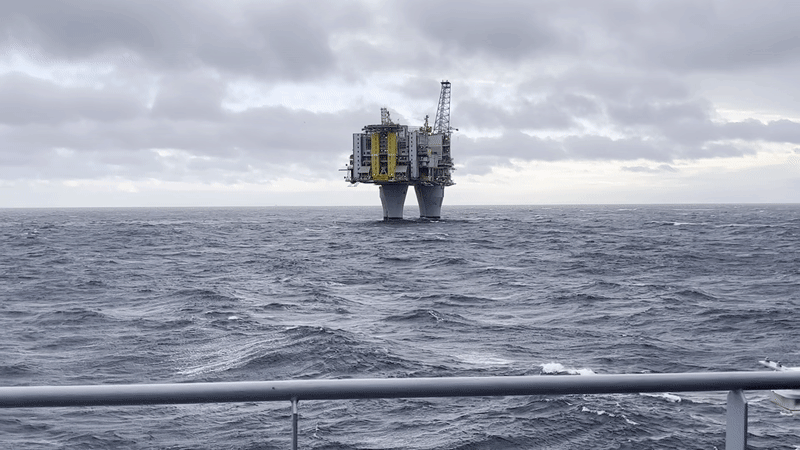 The Troll 1 gas platform in the North Sea. (NBC News)
