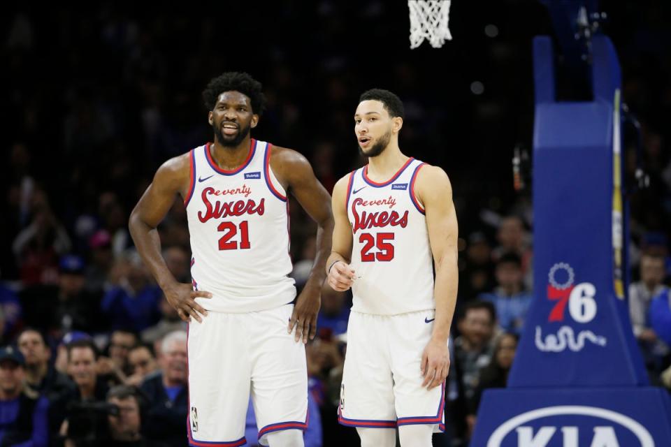 ▲Joel Embiid（左）、Ben simmons（右）極有可能分道揚鑣。（圖／美聯社／達志影像）