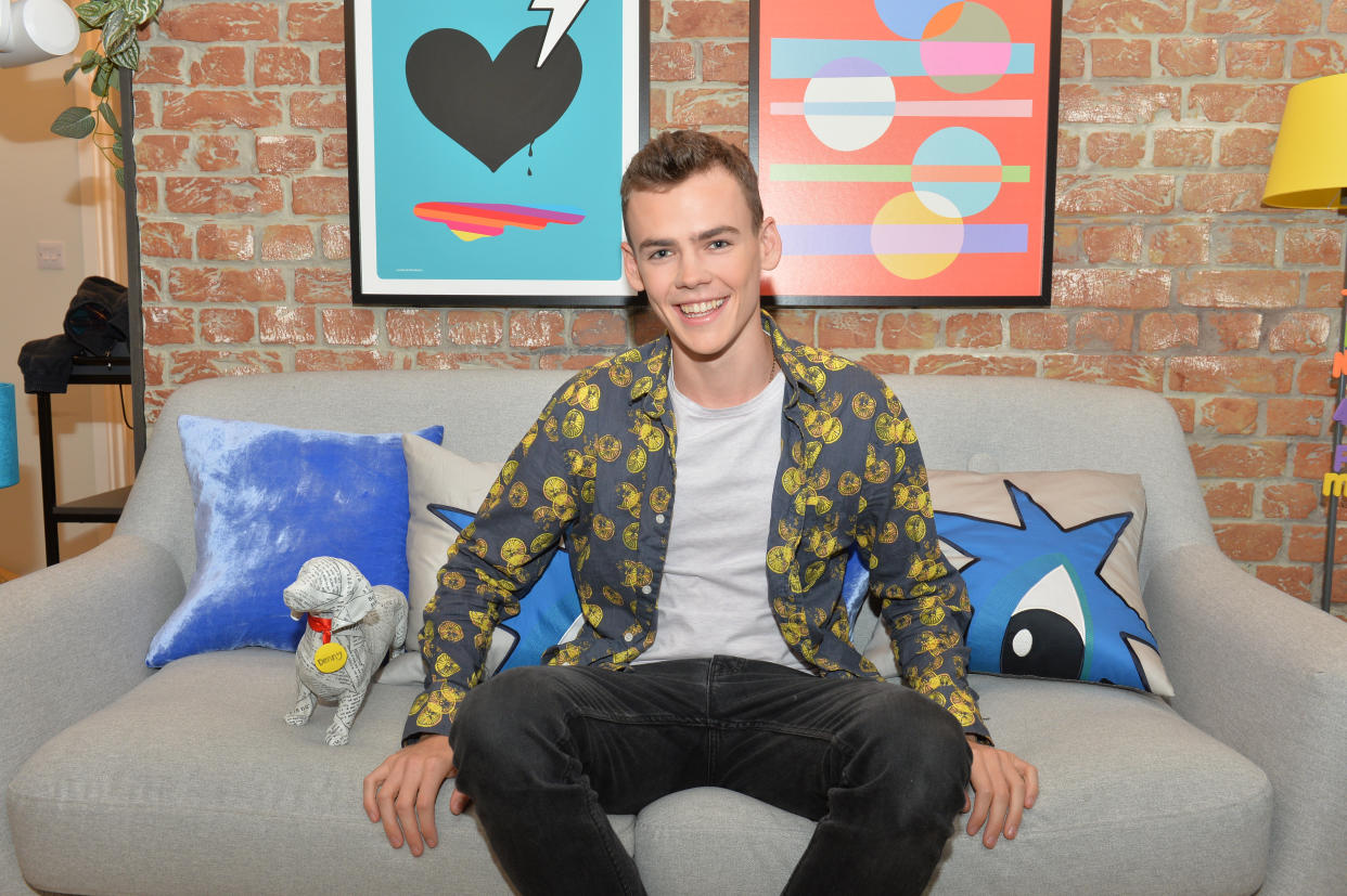 Woody Cook in his apartment at The Circle in Salford, Manchester, ahead of the live final of the second series of Channel 4's The Circle. 18-year-old Woody from Brighton is the son of Zoe Ball and Norman Cook, aka Fatboy Slim. (Photo by Peter Powell/PA Images via Getty Images)