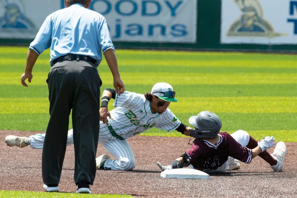 London defeats Bishop 10-8 in the Class 3A regional final on Saturday, June 5, 2021 at Cabaniss Baseball Field in Corpus Christi, Texas.