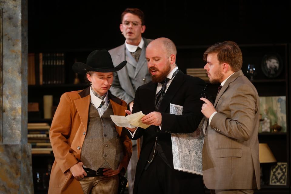 Scenes from Tent Theatre's dress rehearsal of "Ken Ludwig's Baskerville: A Sherlock Holmes Mystery" on Wednesday, July 5, 2023.