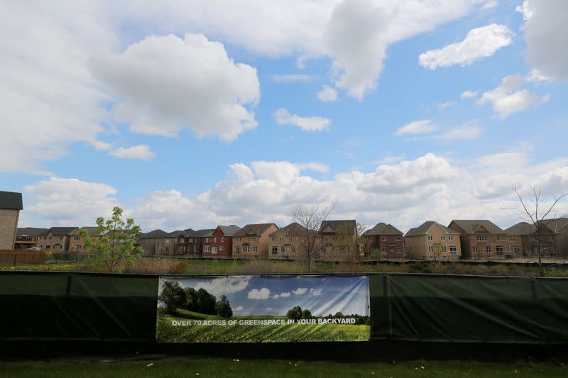 FILE PHOTO: Newly built houses are seen at a subdivision near the town of Kleinburg