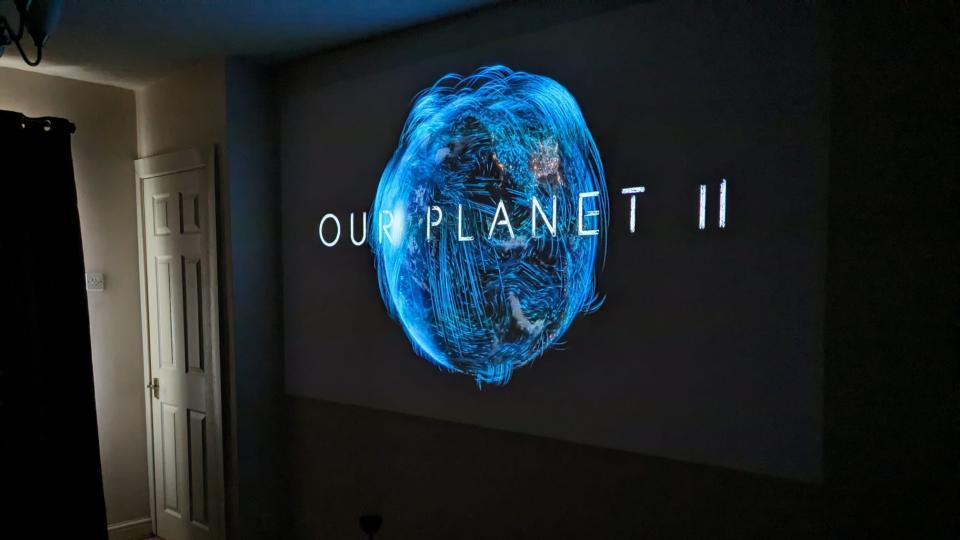 Blue Planet shown on the Dangbei Neo Projector
