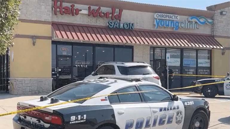 Police are still looking for the person who shot three Korean women at the Hair World salon in Dallas. / Credit: Alexis Wainwright/CBSDFW.com