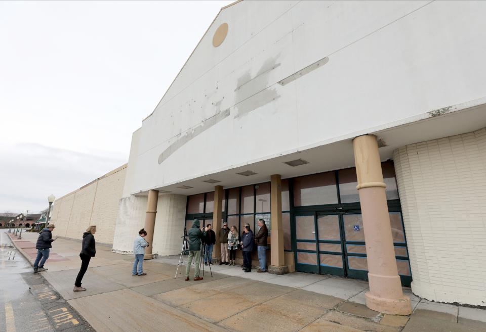Town of Yorktown elected and business professionals, announce three new national retailers that will occupy the site of the former Kmart store at the Yorktown Green Shopping Center, March 28, 2024. They are T.J. Maxx, Michael's and Five Below.