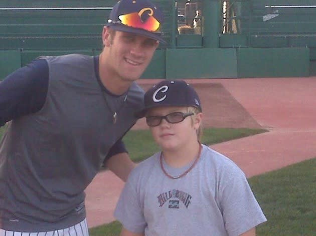 Trace Evans meets Bryce Harper, years before his 11-homer outburst — Facebook