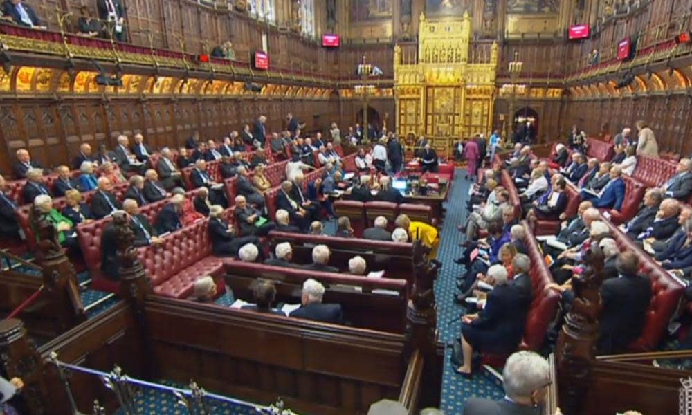 Peers in the House of Lords on 18 April, as the government suffered its first defeat in the upper house over the European Union (withdrawal) bill, when peers voted in favour of a customs union amendment