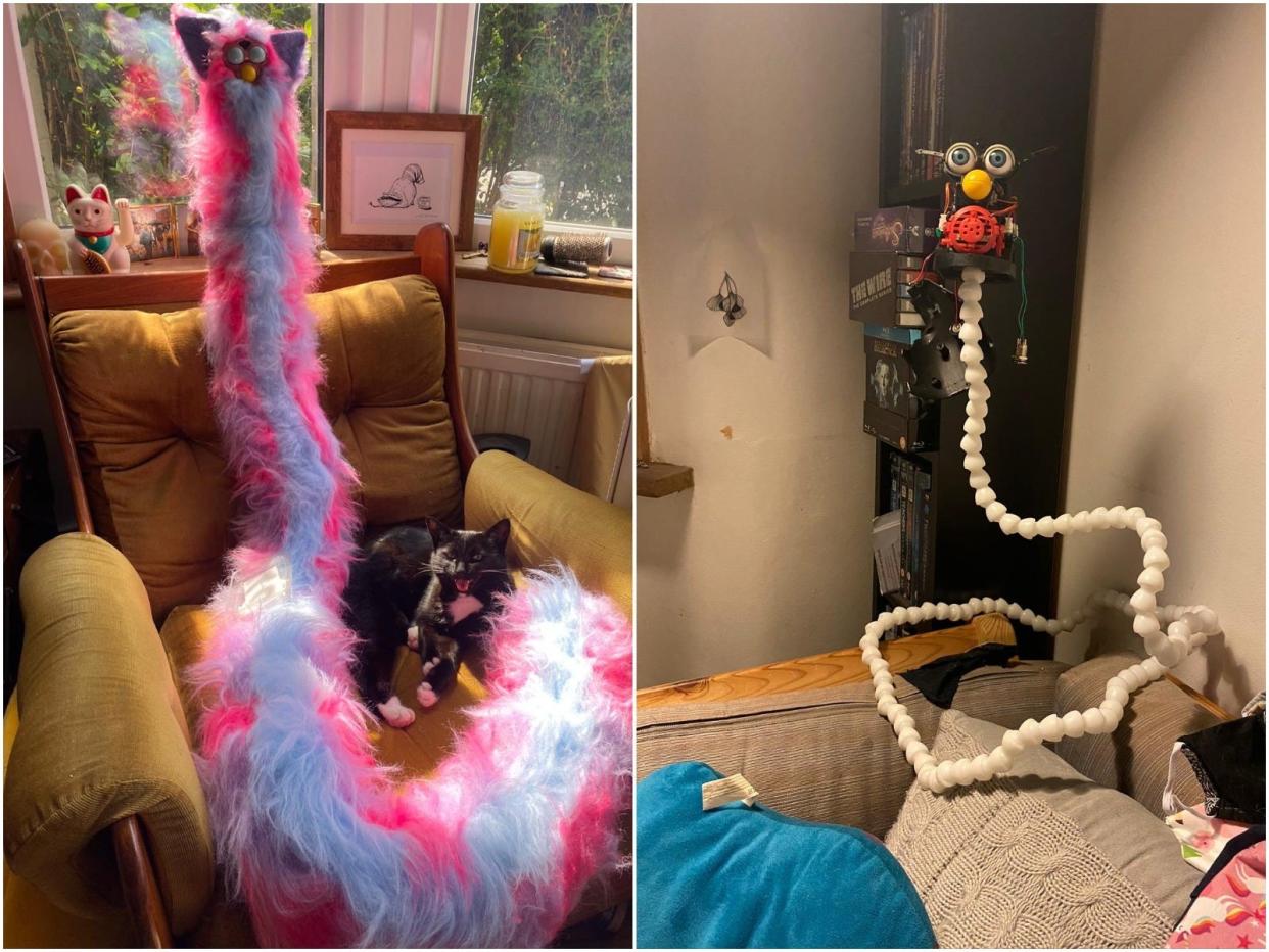 Johnny Chiodini's wife's long Furby gained a lot of attention on Twitter.