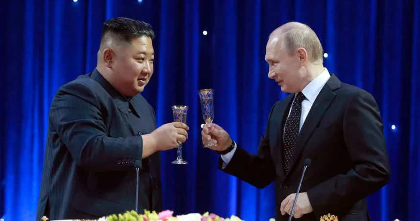 北韓領導人金正恩與俄羅斯總統普丁。（示意圖／pixabay）