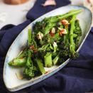 <p>This side dish is one of our favourites.</p><p>Get the <a href="https://www.delish.com/uk/cooking/recipes/a38737200/purple-sprouting-broccoli-chilli-garlic/" rel="nofollow noopener" target="_blank" data-ylk="slk:Chilli Garlic Purple Sprouting Broccoli" class="link ">Chilli Garlic Purple Sprouting Broccoli</a> recipe. </p>