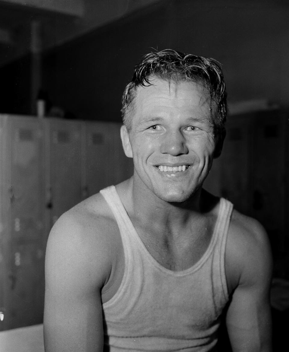 Middleweight boxing champion Tony Zale pictured in New York on Sept. 15, 1948.